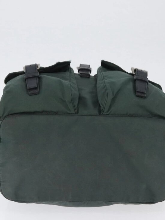 PRADA Backpack Nylon Green Silver Auth BSZ500 main image 12